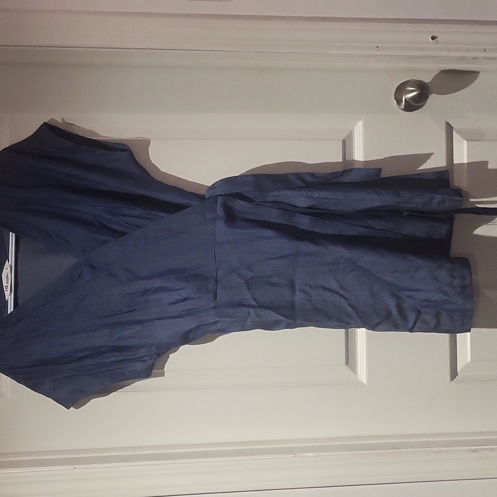 Figs Navy Blue Wrap Dress